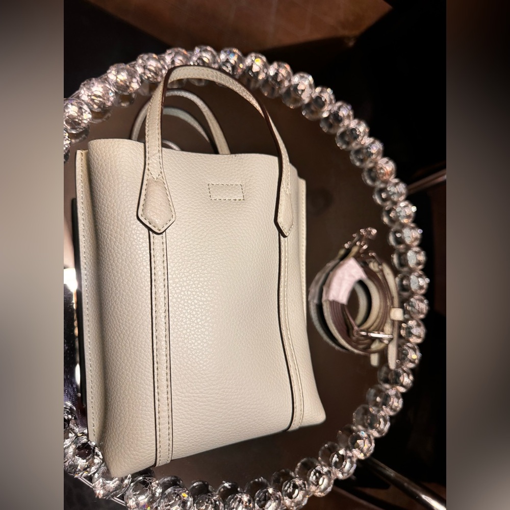 Brand New TORY BURCH Perry mini pebbled-leather tote. - Picture 12 of 15